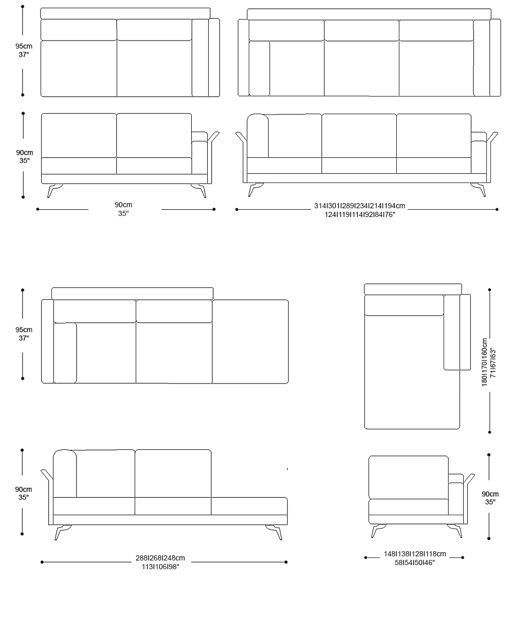 Image of the complete dimensions of the product